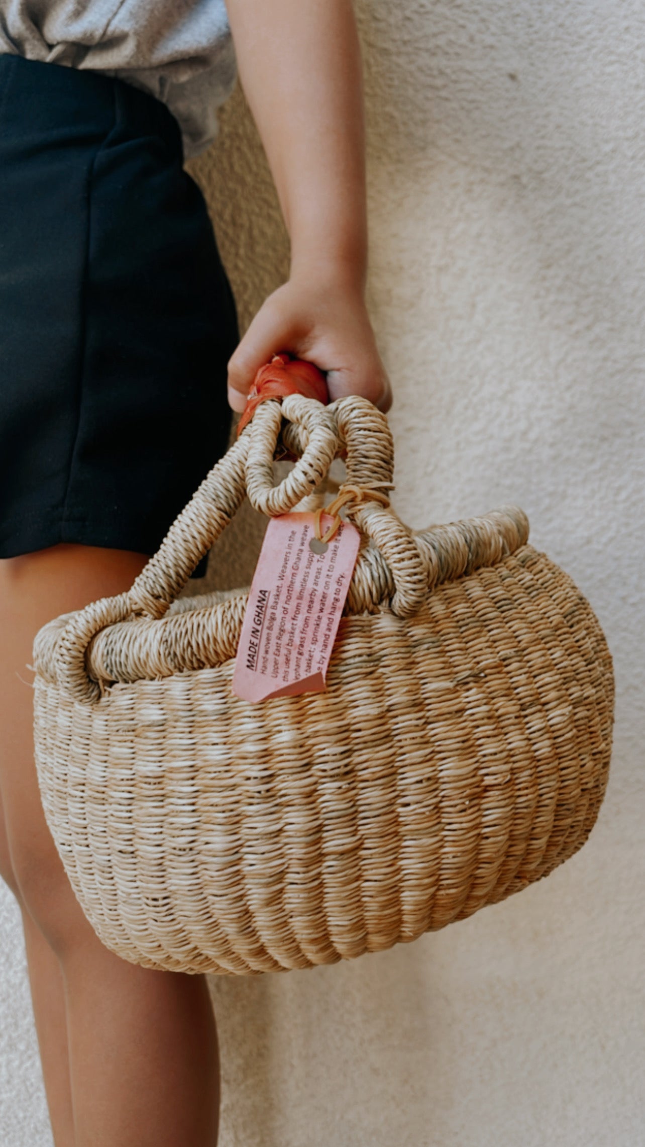 Dye Free Woven Handcrafted Children's Basket