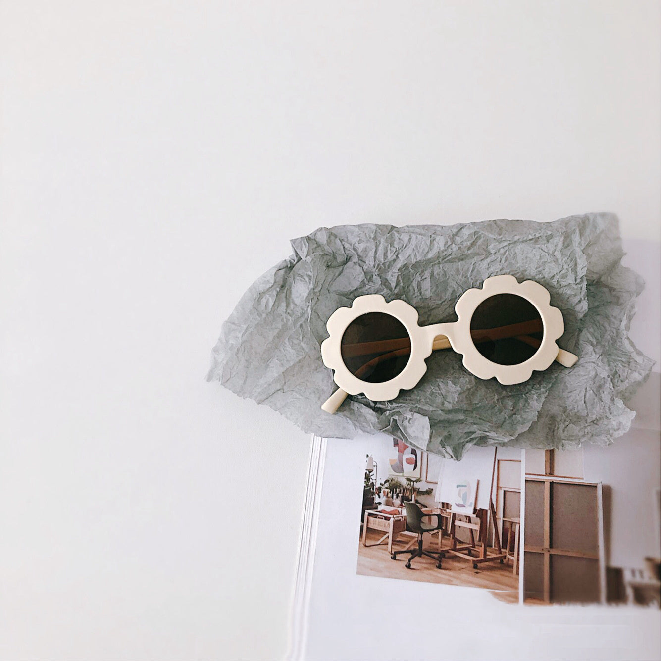 Trendy Boys And Girls Baby Sunscreen Prince Mirror Sunglasses