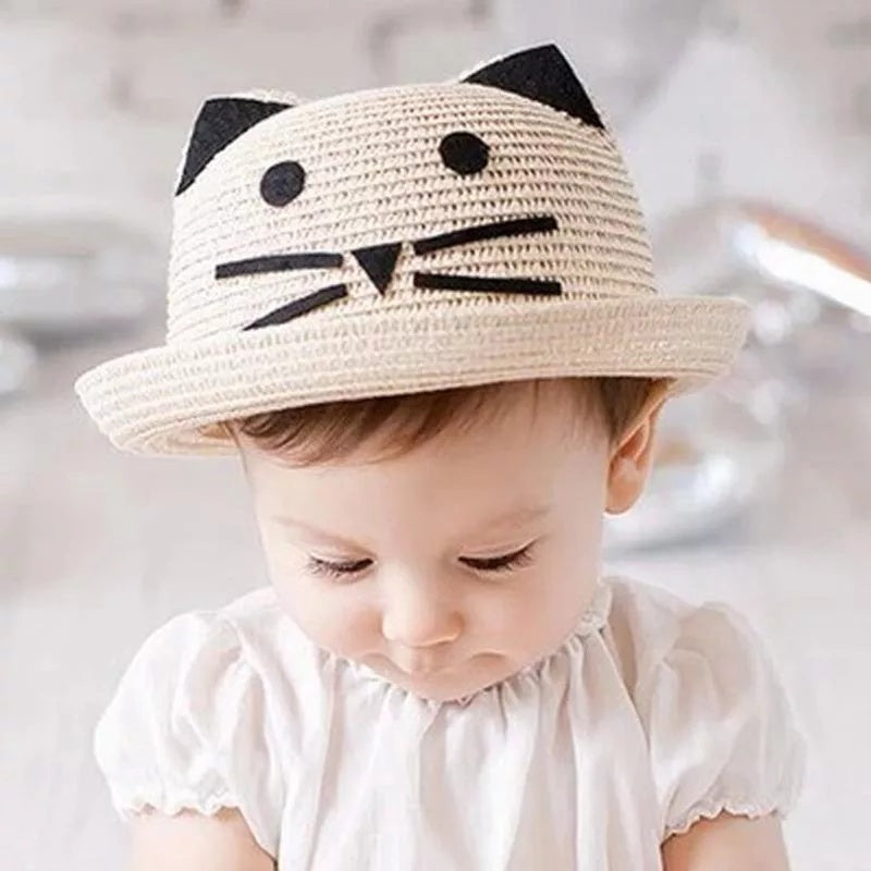 Kitty Ears Children's Woven Straw hat