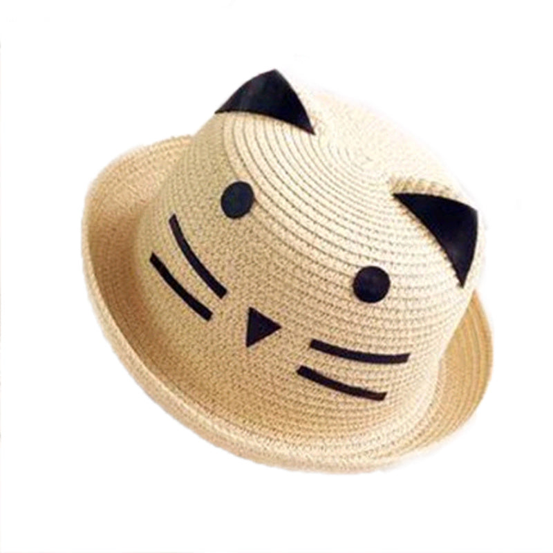 Kitty Ears Children's Woven Straw hat