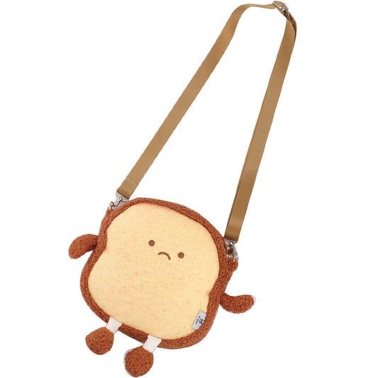 Soft Toast Cartoon Bread Messenger Bag
