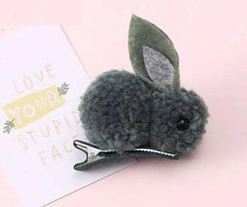 Hair ball rabbit hair tie or clip