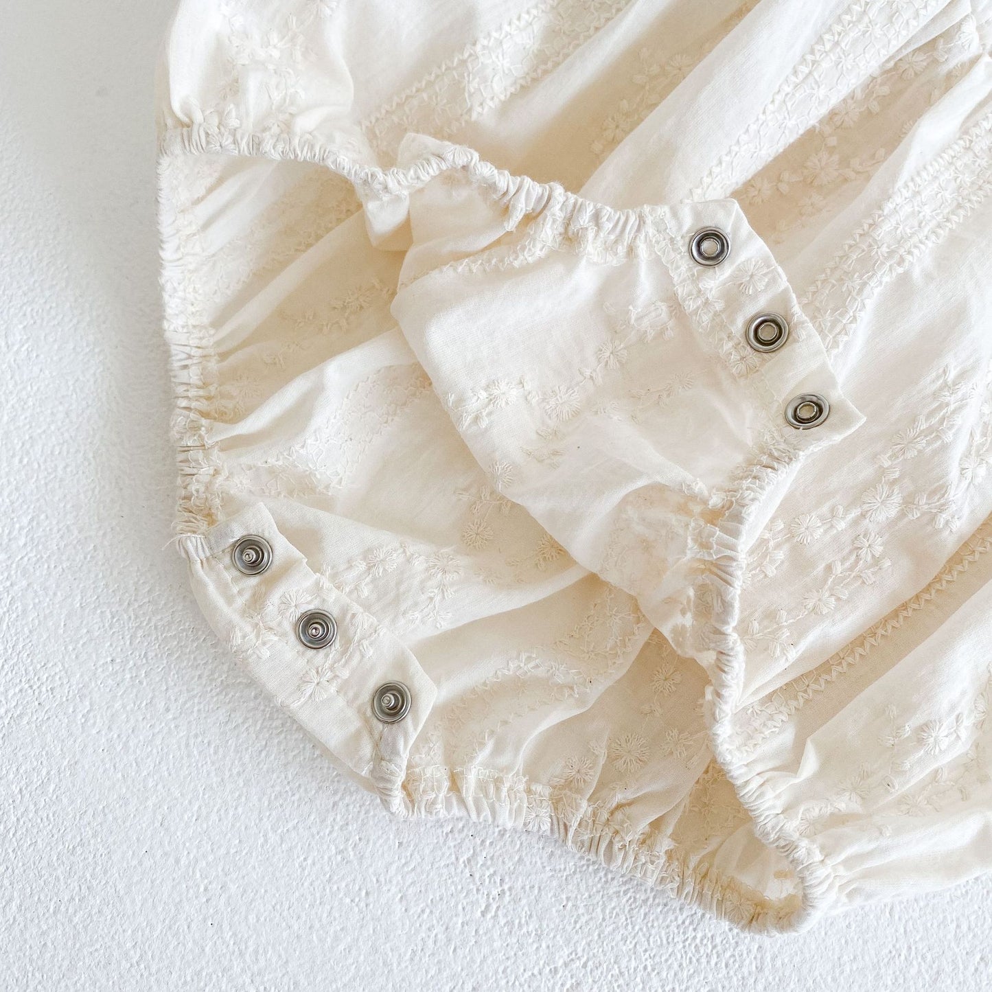 Cottage Lace Long Sleeve Dainty Baby Girl Onesie