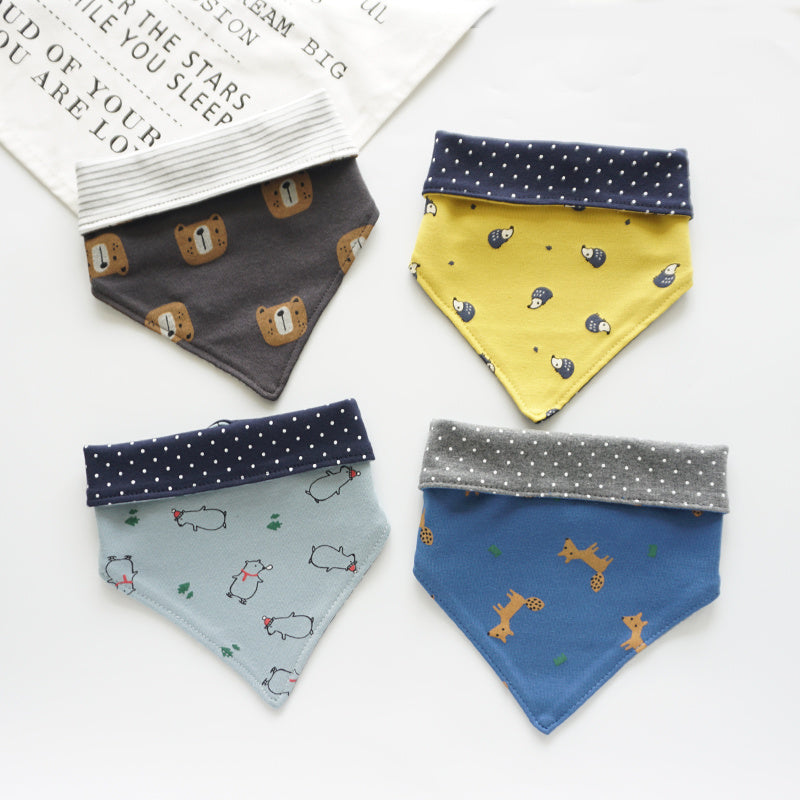 Cotton Triangle Saliva Bib Towel