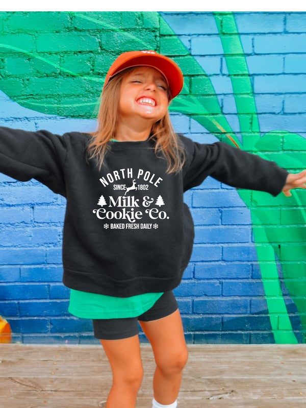 North Pole Milk and Cookie YOUTH Sweatshirt