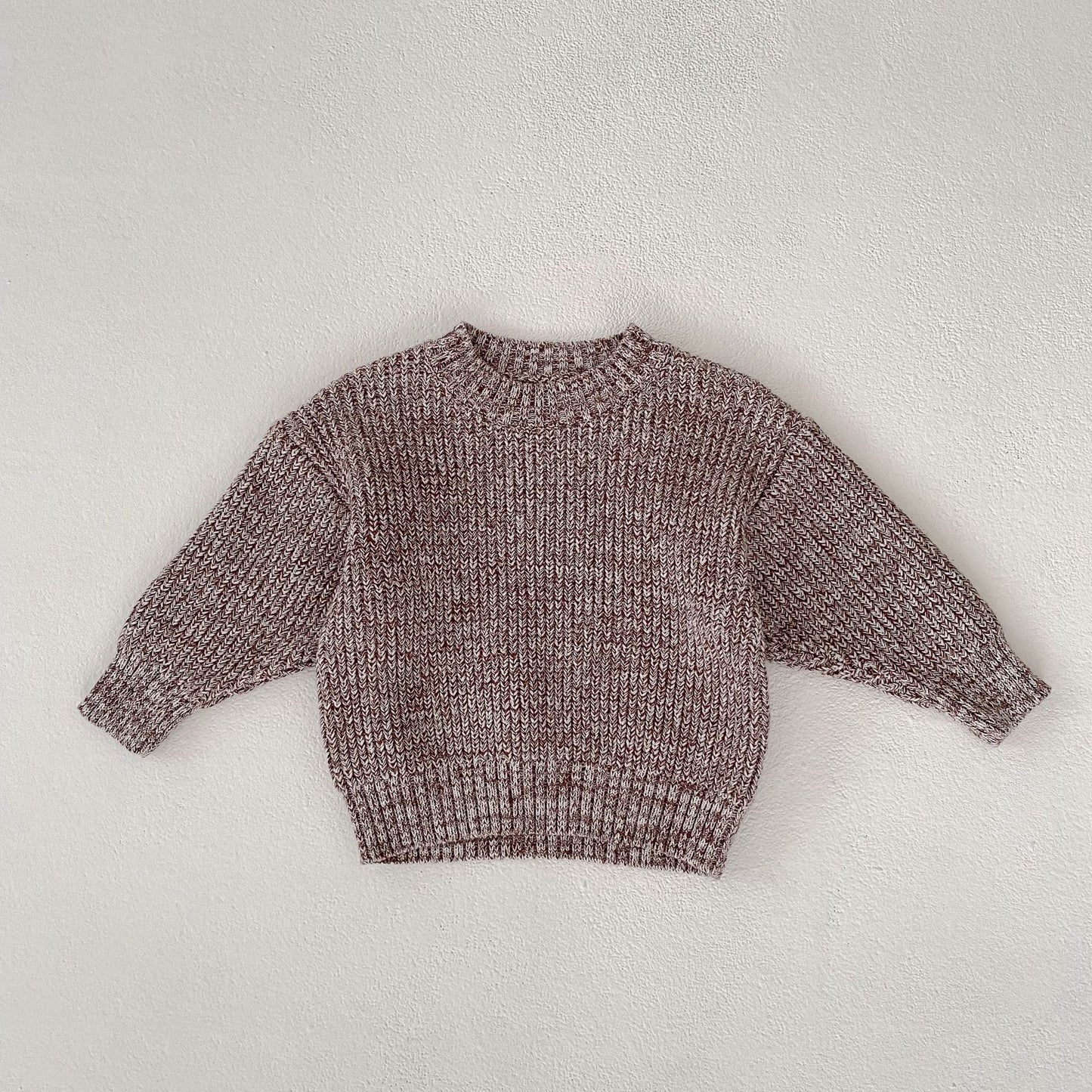 3 Piece Knit Baby Pull over sweater with matching Baby bloomer and Beanie