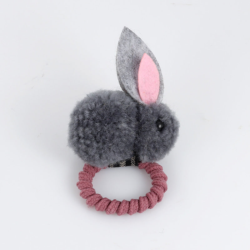 Hair ball rabbit hair tie or clip