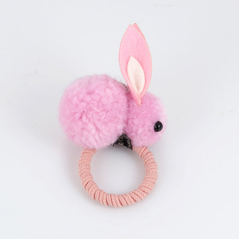 Hair ball rabbit hair tie or clip
