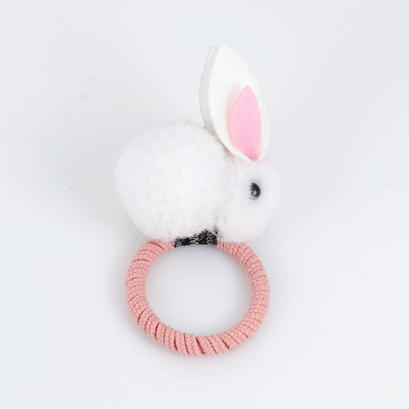 Hair ball rabbit hair tie or clip