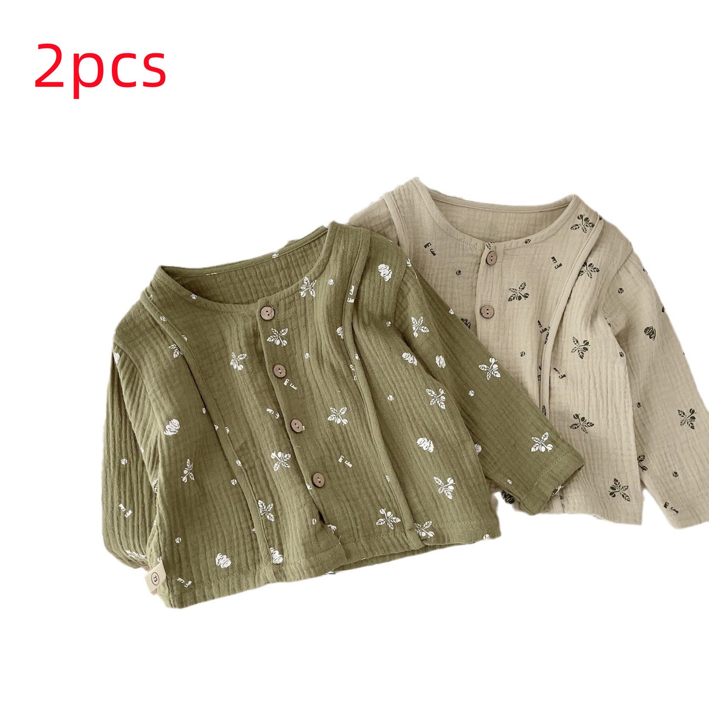 Children's Linen Style Button Sleeve Pull Over Blouse