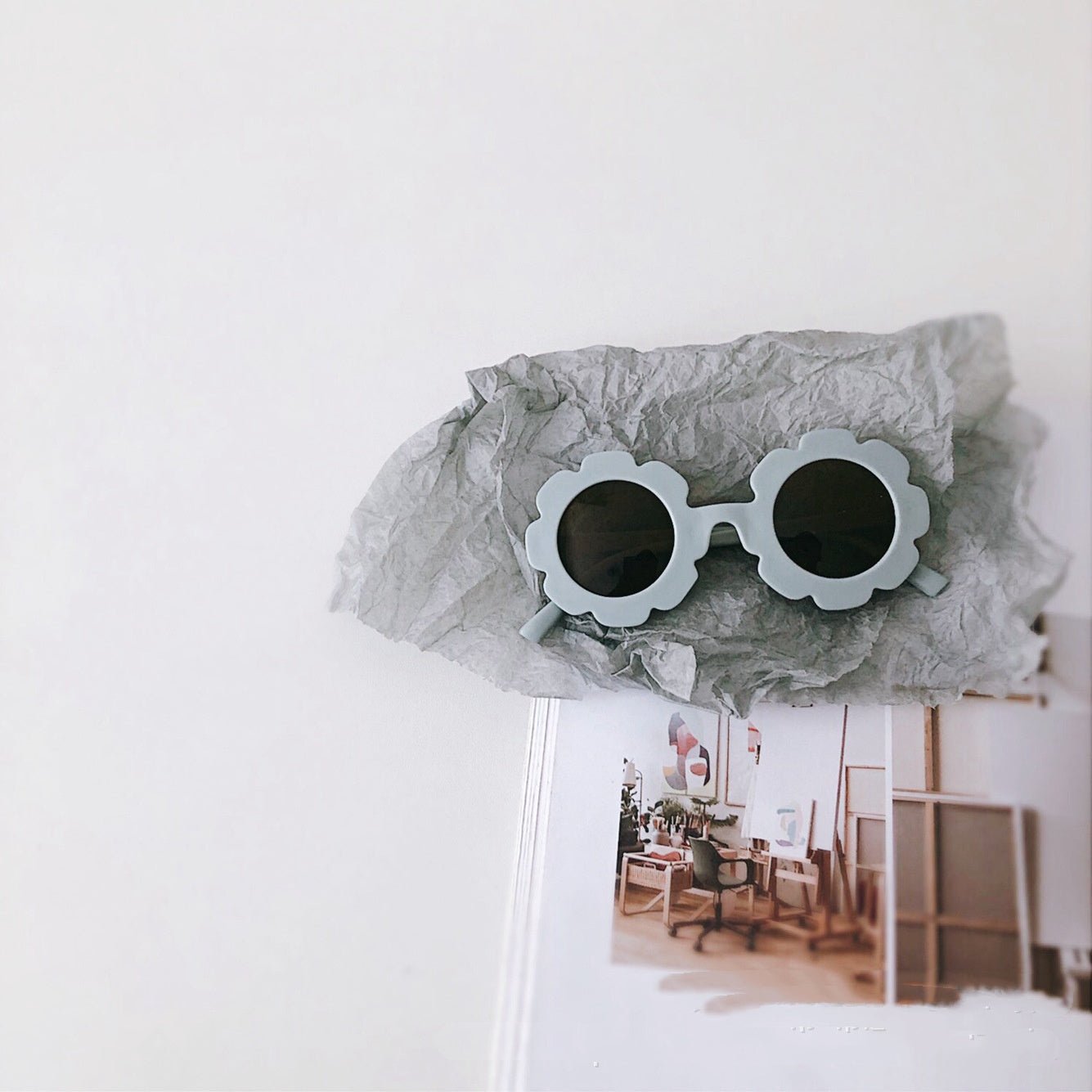 Trendy Boys And Girls Baby Sunscreen Prince Mirror Sunglasses