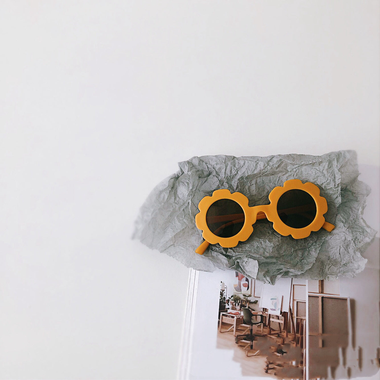 Trendy Boys And Girls Baby Sunscreen Prince Mirror Sunglasses