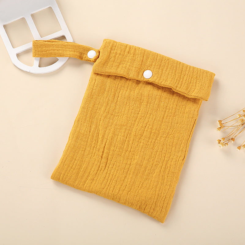 Linen Baby Bag with Snap Button