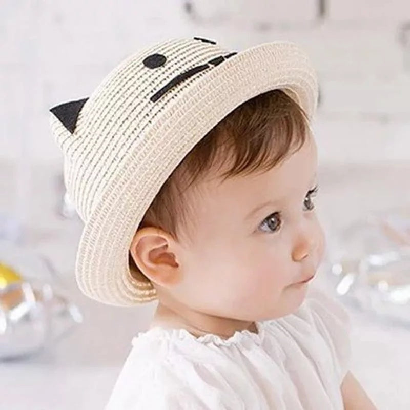 Kitty Ears Children's Woven Straw hat