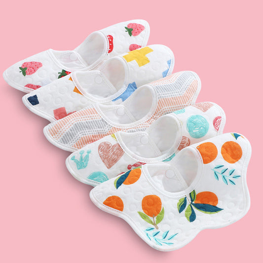 Baby Petal Waterproof Bib Saliva Towel Soft Cotton