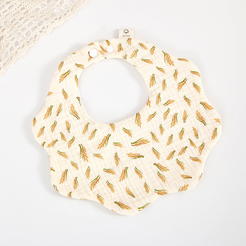 Baby 6-layer Cotton Gauze Petal Bib