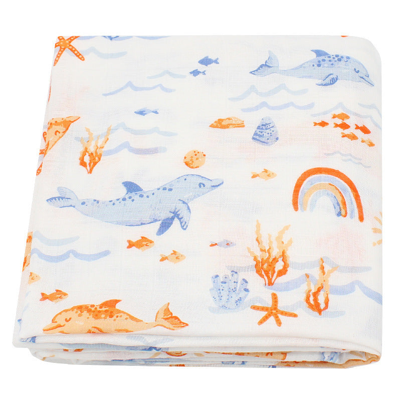 Baby Bamboo Cotton Gauze Swaddle and Receiving Blanket