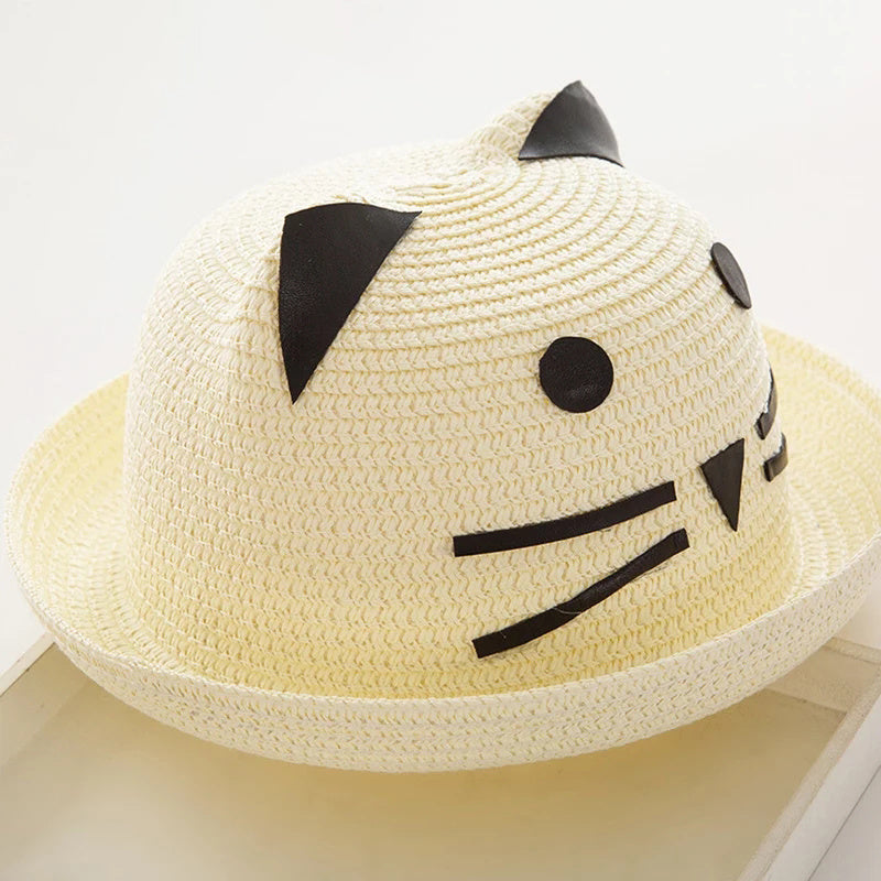 Kitty Ears Children's Woven Straw hat