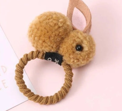 Hair ball rabbit hair tie or clip