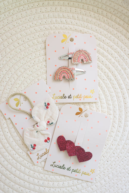 Cute French Clip and Hair Tie Bundle