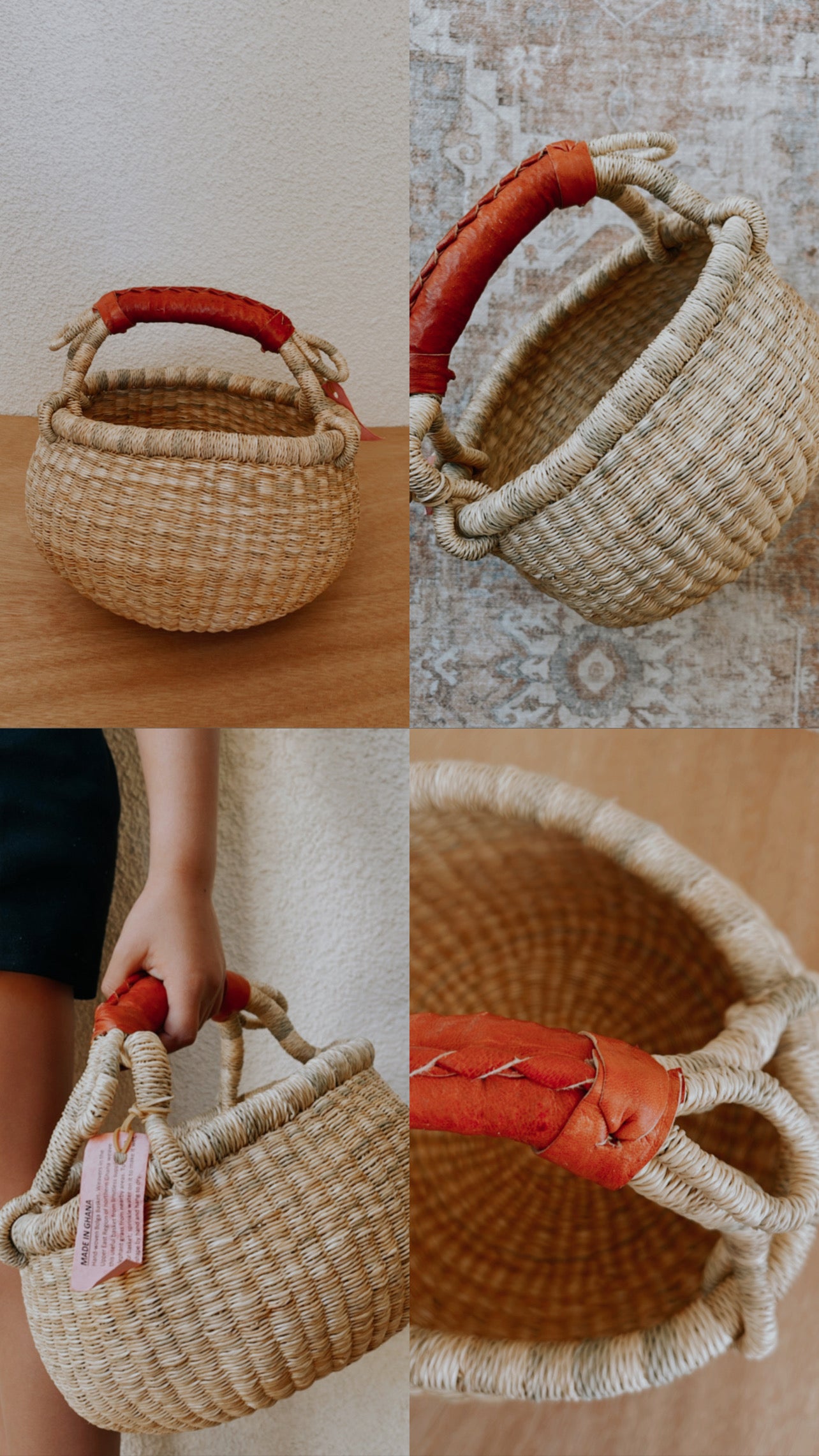 Dye Free Woven Handcrafted Children's Basket