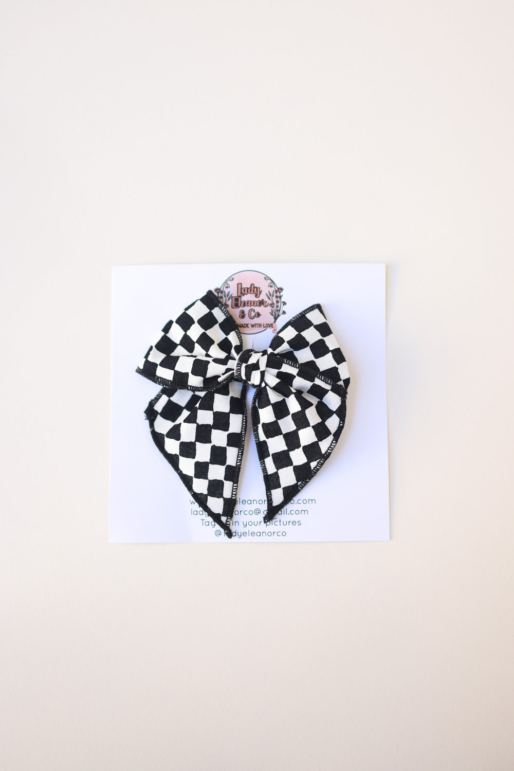 Checkered Kids fashion bow