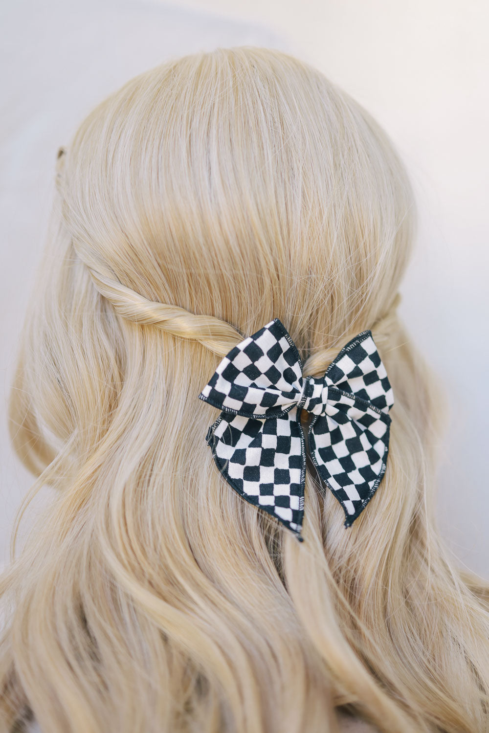 Checkered Kids fashion bow