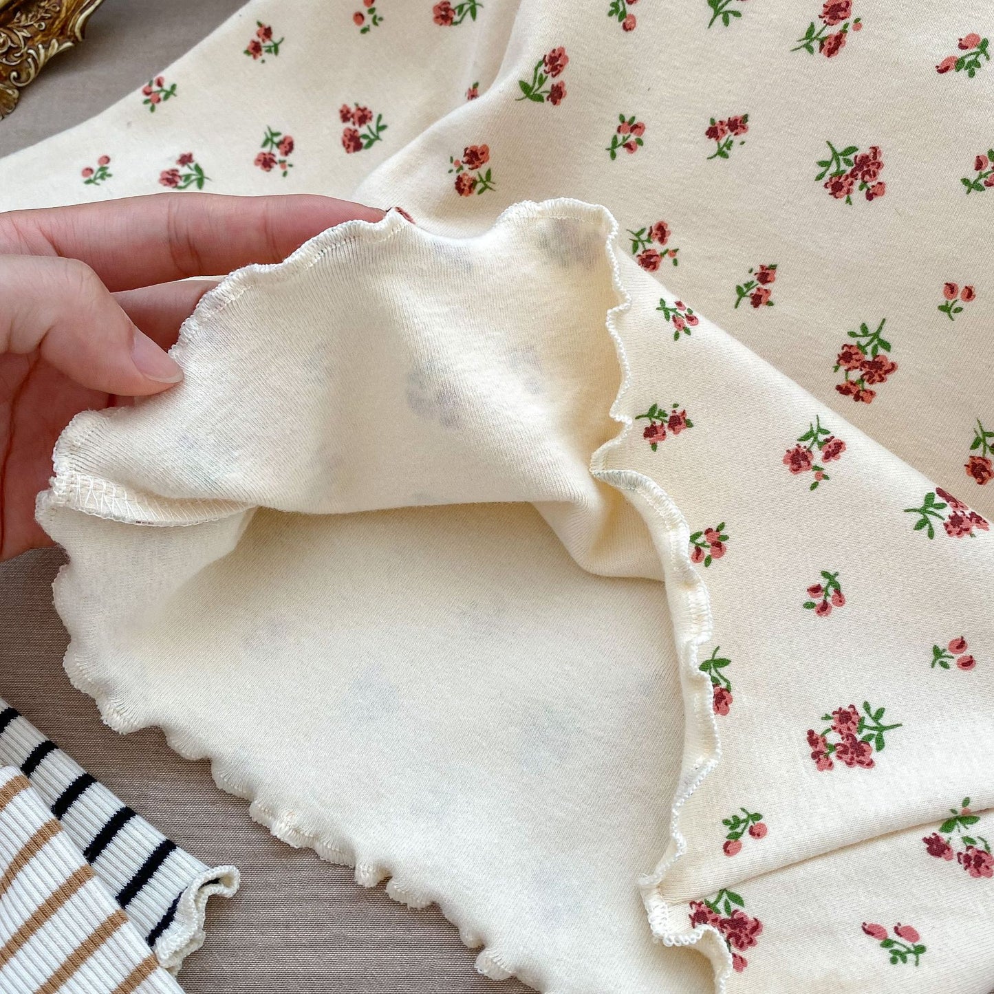 Minimal Modern Cottage Long Sleeve High Neck Tee