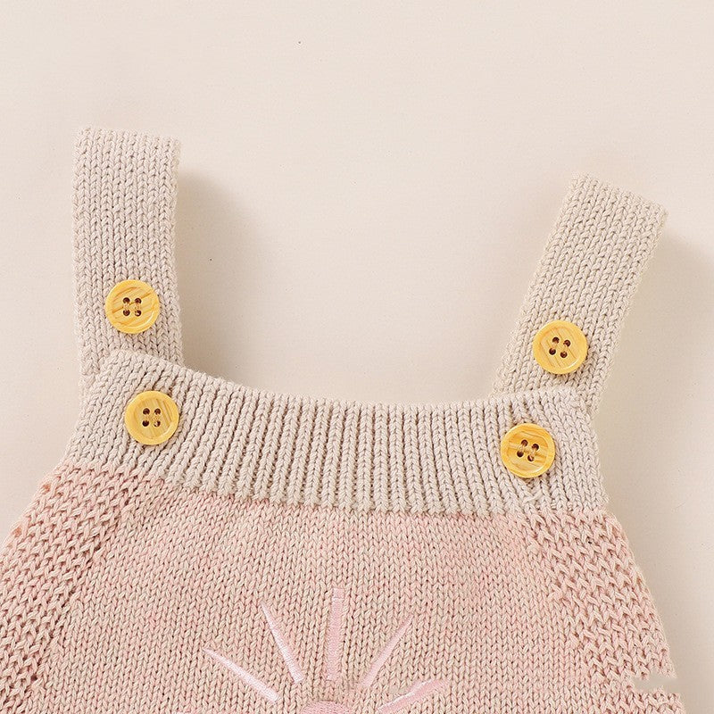 Knitted Baby Toddler Sun Jumpsuit for layering