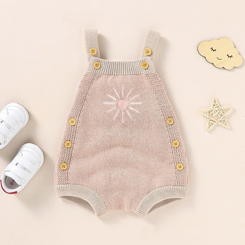 Knitted Baby Toddler Sun Jumpsuit for layering