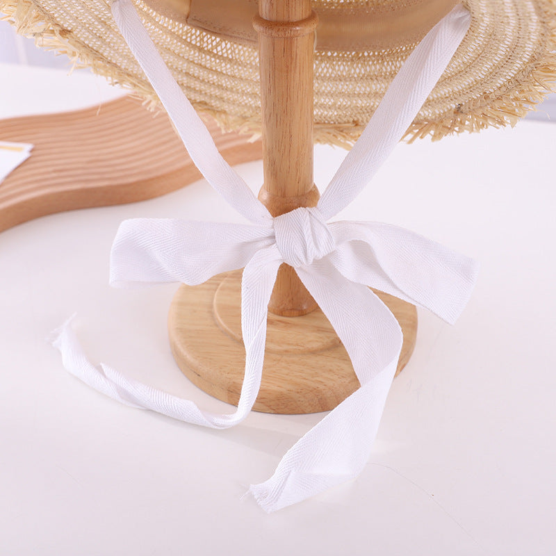 Sun-proof Sun Hollow-out Woven Straw Hat British Flat Top