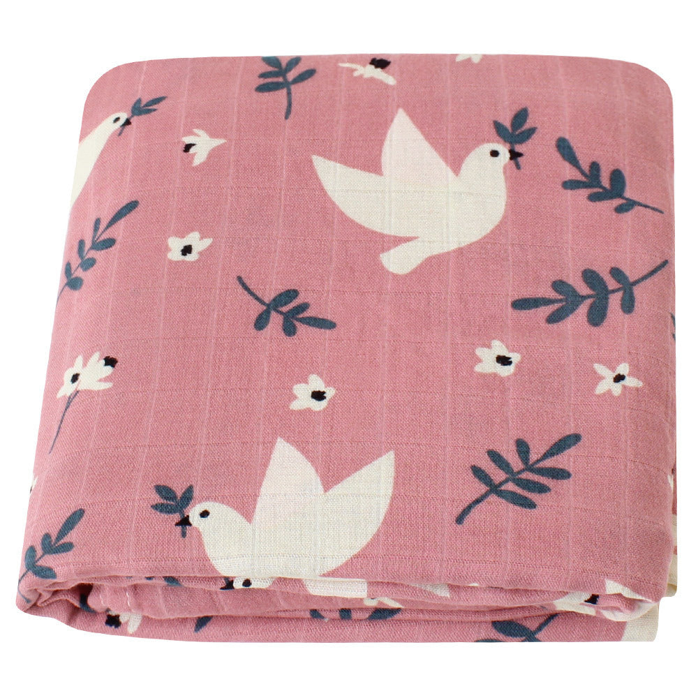 Baby Bamboo Cotton Gauze Swaddle and Receiving Blanket