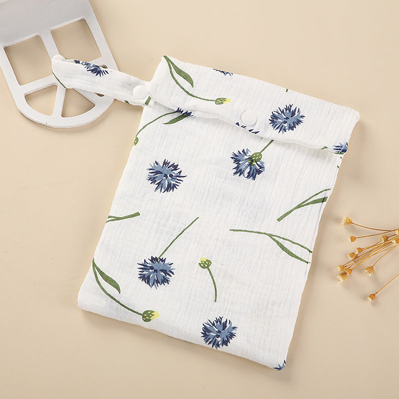 Linen Baby Bag with Snap Button