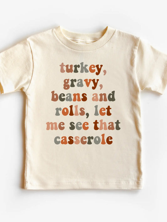 Thanksgiving Harvest dinner toddler cute graphic t-shirt