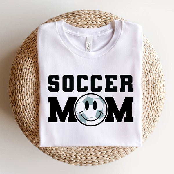 Soccer Mom Smiley Face Short Sleeve Graphic Tee