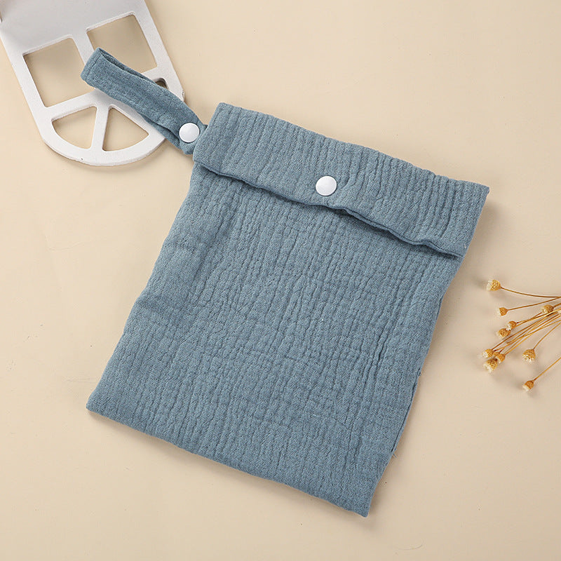 Linen Baby Bag with Snap Button