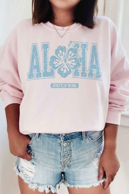 ALOHA STATE OF MIND HAWAII PLUS SIZE SWEATSHIRT