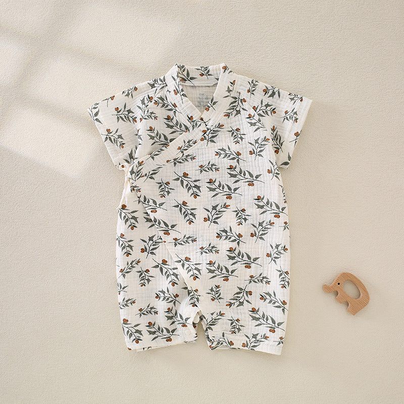 Yukata Style Baby Summer Wrap Lightweight Cute Jumpsuit