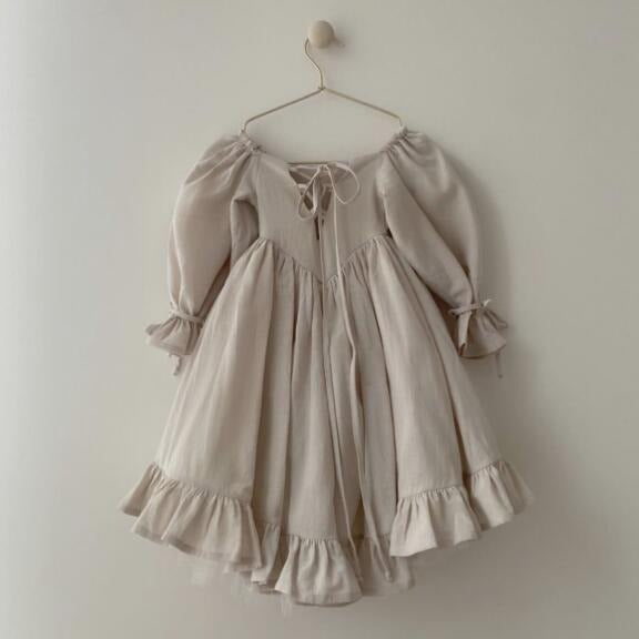 Fashion Personality Girls' Cotton And Linen Dress