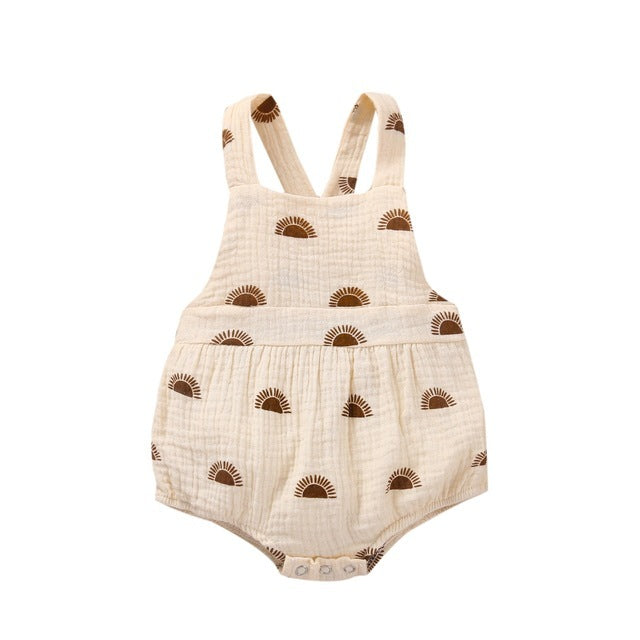 Baby Sunshine Minimal Beige Onesie Romper