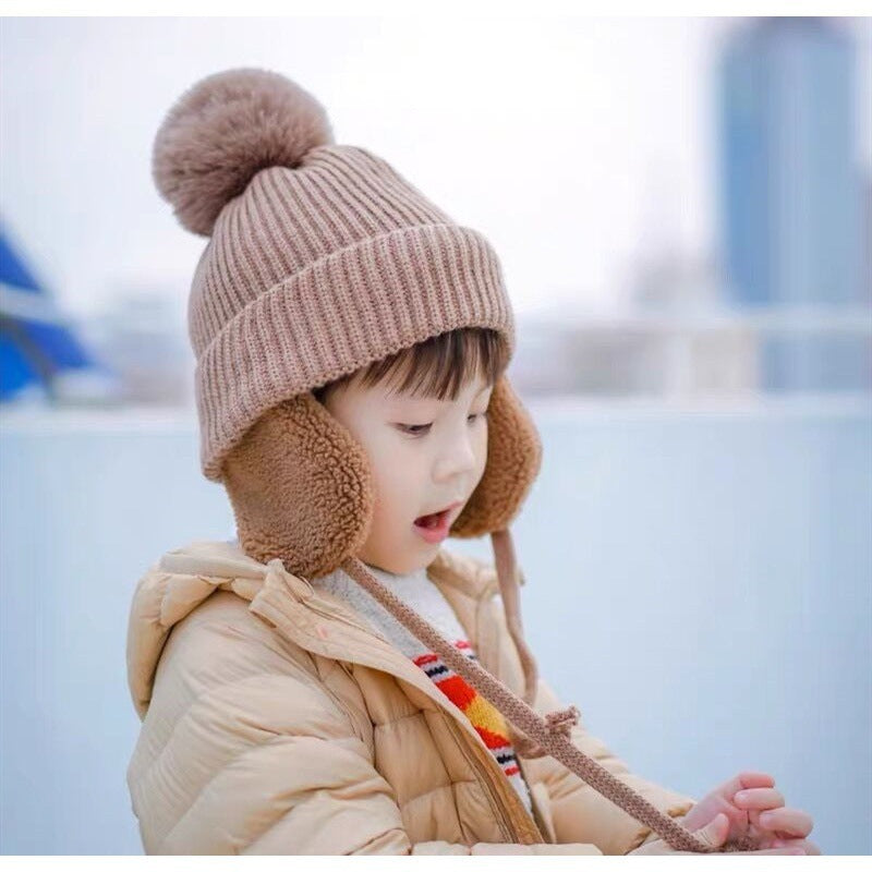 Autumn And Winter Children's Cute Knit Wool Beanie