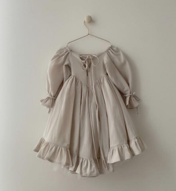 Fashion Personality Girls' Cotton And Linen Dress