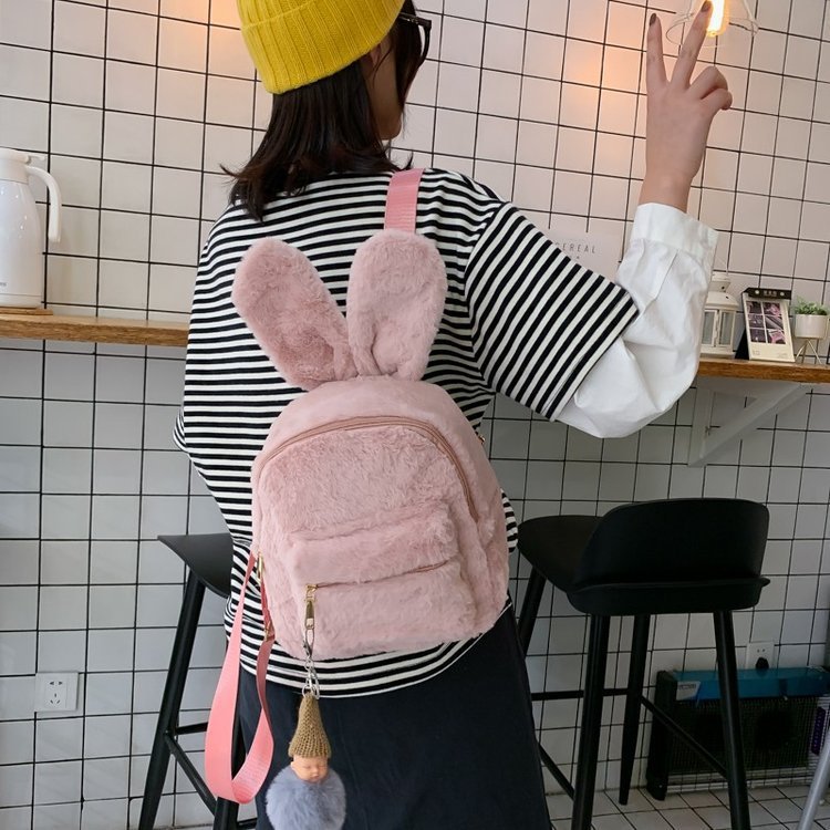 Plush Rabbit Ears Cute Cartoon Cute Children's Backpack