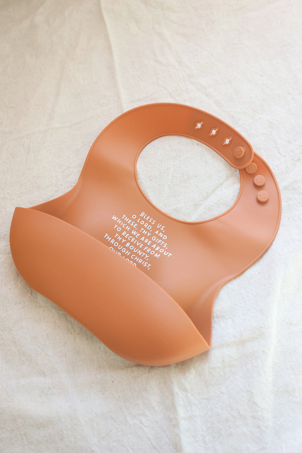 Silicone Bib Catholic Baby Meal Blessing Prayer