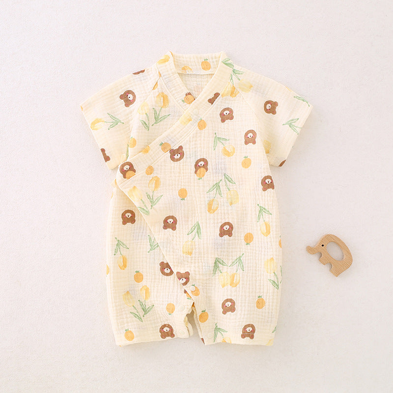 Yukata Style Baby Summer Wrap Lightweight Cute Jumpsuit
