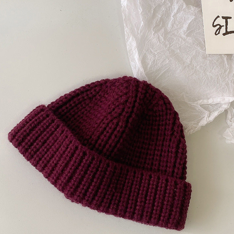 Autumn And Winter Knitted Wool Dock Cap Beanie for Boys