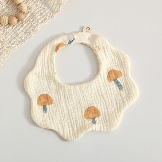 Baby 6-layer Cotton Gauze Petal Bib