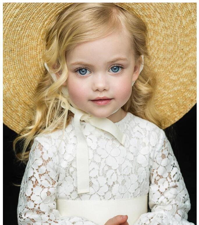 Light Top Big Brim Strap Children's Straw Hat