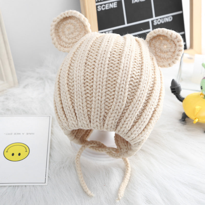 Baby Bear Ears Warm Woolen Hat Beanie