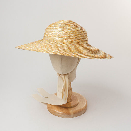 Light Top Big Brim Strap Children's Straw Hat
